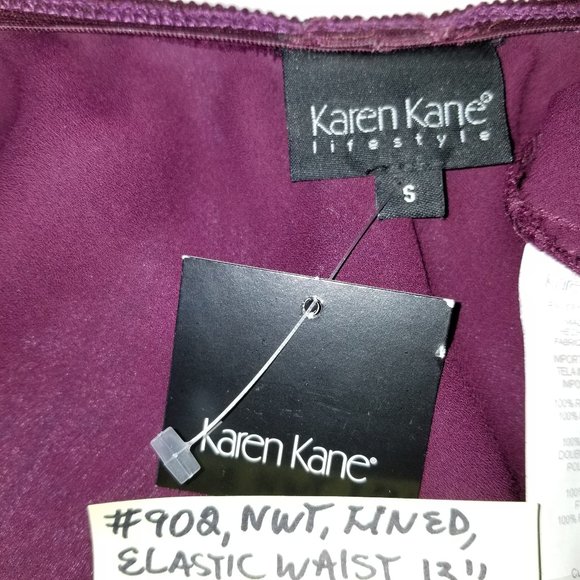 ✅#902 NWT Karen Kane Lifestyle Purple Paisley Skirt - Picture 4 of 16